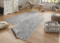 NORTHRUGS Kusový koberec Twin-Wendeteppiche 103116 grau creme – na ven i na doma 80x150