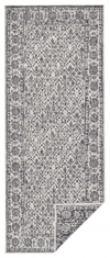 NORTHRUGS Kusový koberec Twin-Wendeteppiche 103116 grau creme – na ven i na doma 80x250