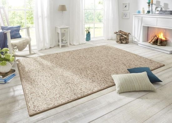 BT Carpet Ložnicová sada Wolly 102842 Beige Brown (Rozměry koberců 2 díly: 67x140, 67x250)