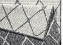 NORTHRUGS Kusový koberec Twin-Wendeteppiche 103118 grau creme – na ven i na doma 80x150