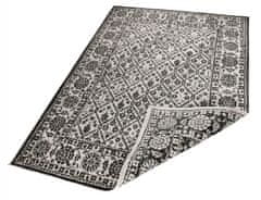 NORTHRUGS Kusový koberec Twin-Wendeteppiche 103113 schwarz creme – na ven i na doma 80x150