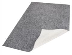 NORTHRUGS Kusový koberec Twin-Wendeteppiche 103097 grau creme – na ven i na doma 80x250