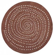 NORTHRUGS Kusový koberec Twin-Wendeteppiche 103110 terra creme kruh – na ven i na doma 140x140 (průměr) kruh