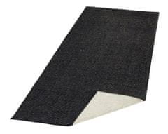 NORTHRUGS Kusový koberec Twin-Wendeteppiche 103096 schwarz creme – na ven i na doma 80x150