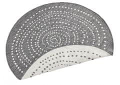 NORTHRUGS Kusový koberec Twin-Wendeteppiche 103112 grau creme 140x140 (průměr) kruh