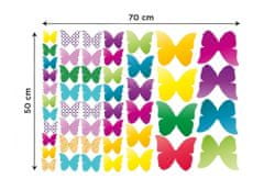 Dimex - dekorační nálepky na zeď Motýli - 50 x 70 cm