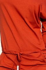 Numoco Dámské šaty 13-84 + Ponožky Gatta Calzino Strech, červeno-oranžová, XS