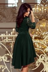 Numoco Dámské krajkové šaty Nicolle tmavě zelená 3XL