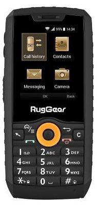 RugGear RG150, odolný tlačítkový telefon, voděodolný, prachuvzdorný, odolný proti nárazu a pádu, Android, IP68.