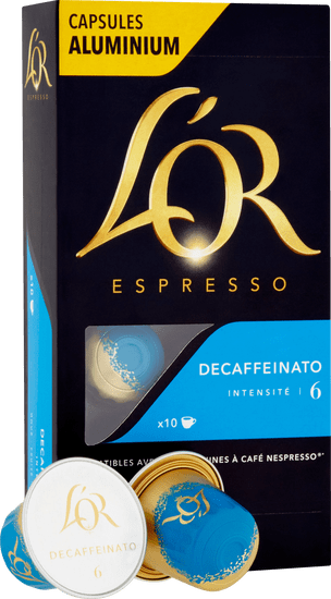 L'Or Espresso Decaffeinato Intenzita 6 - 100 hliníkových kapslí kompatibilních s kávovary Nespresso® *