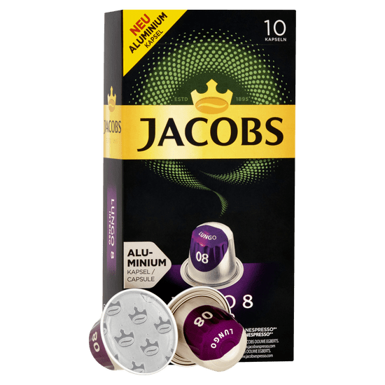 Jacobs Lungo Intenso Intenzita 8 - 100 hliníkových kapslí kompatibilních s kávovary Nespresso® *