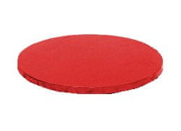 Decora Kulatá podložka pod dort červená 25x1,2 cm -