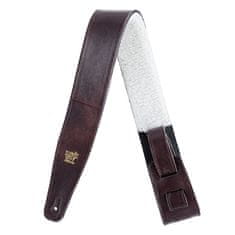Ernie Ball 4138 2.5" Adjustable Italian Leather W/ Fur Pad Chestnut