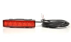 WAS Výstražné světlo červené,W117 LED,7-funkcí blíkaní