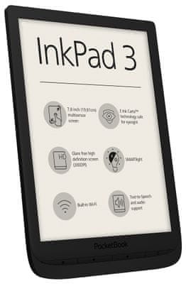 Čtečka e-knih PocketBook 740 Inkpad 3, lehká, velká paměť, chytré nasvícení, velký displej