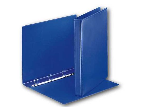 Esselte Pořadač 4-kroužkový prezentační s přední kapsou 3,8 cm modrý