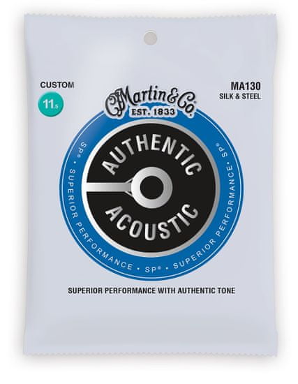 Martin Authentic SP Silk & Steel Custom Kovové struny pro akustickou kytaru