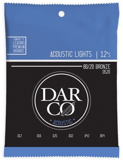 Darco 80/20 Bronze Light Kovové struny pro akustickou kytaru