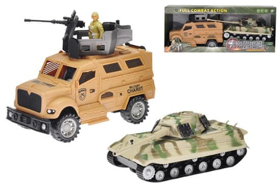 Mikro hračky Auto vojenské + tank