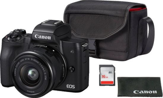 Canon EOS M50 + 15-45 + SB-130 + 16GB karta (2680C064) + Cashback 750 Kč