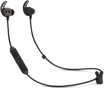 Bluetooth jbl sluchátka under armour sport wireless react bezdrátová výdrž 9 h velmi odolná ipx7 voděodolná bionic hearing