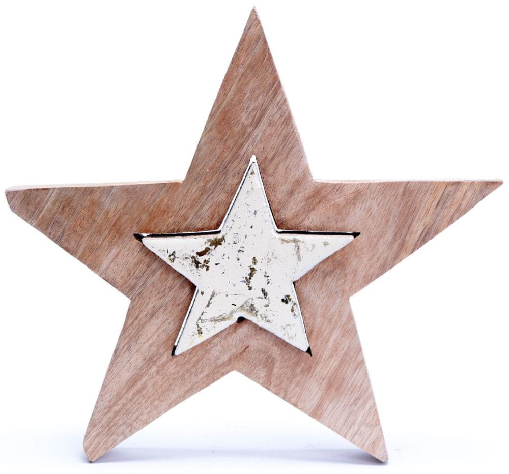Sifcon dekorace "PUZZLE" ve tvaru hvězdy, 21cm