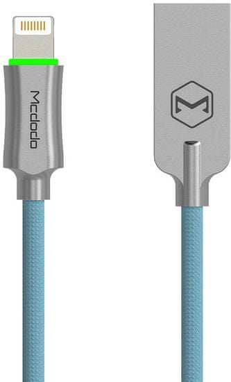 Mcdodo Knight Lightning datový kabel s inteligentním vypnutím napájení, 1,2 m, modrá, CA-3902