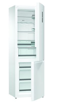 Kombinovaná chladnička s mrazničkou Gorenje NRK6193TW4 technologie IonAir s funkcí MultiFlow 360° zásuvka ZeroZone