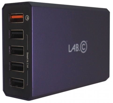 Lab.C X5 Pro 5Port USB Wall Charger - modrý, LABC-596-NV