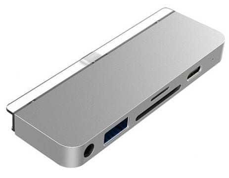 Hyper HyperDrive 6-in-1 USB-C Hub pro iPad Pro - Silver, HY-HD319-SILVER