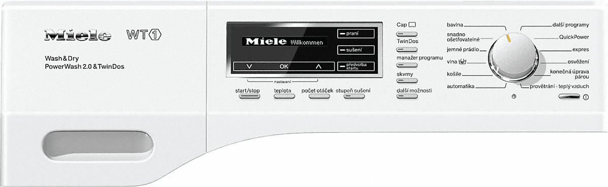 Miele ovládací panel