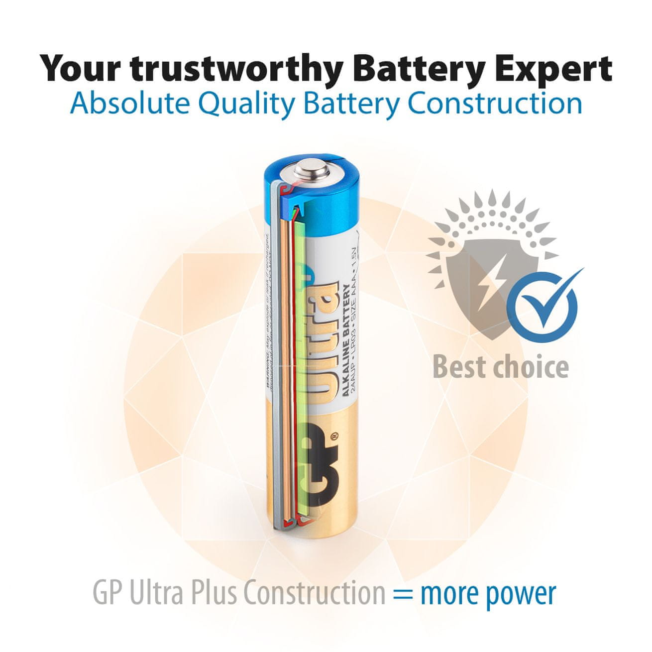 GP baterija Ultra Plus AAA