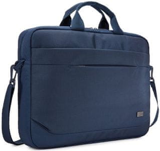 elegantní taška na notebook case logic advantage 15,6 palců přední kapsa na mobil polstrovaný popruh na rameno kapsa na tablet