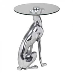 Bruxxi Dekorativní odkládací hliníkový stolek Dog, 50 cm