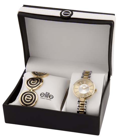 Elite Models dámská sada hodinek a náramku E55024-302