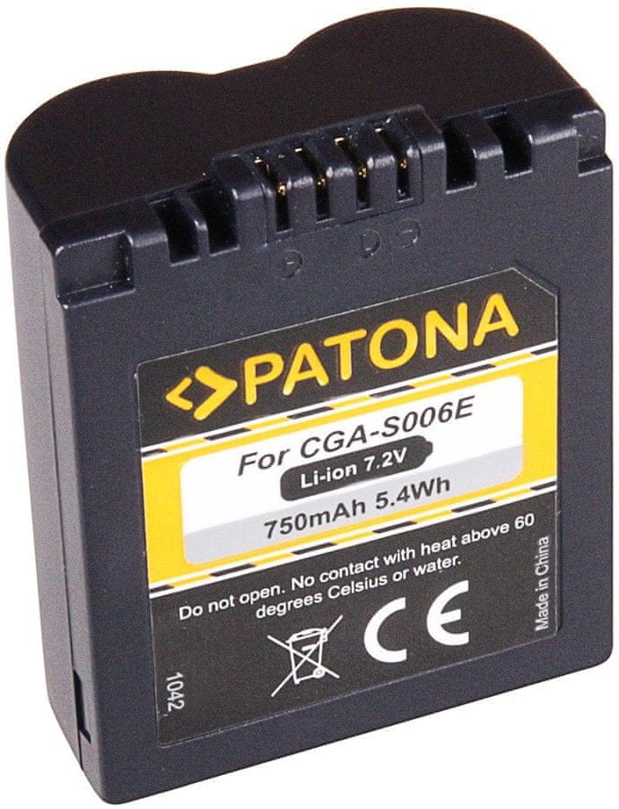 Levně PATONA Baterie pro foto Panasonic CGA-S006E 750 mAh, PT1042