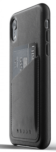 Mujjo Full Leather Wallet Case pro iPhone XR - černý, MUJJO-CS-104-BK