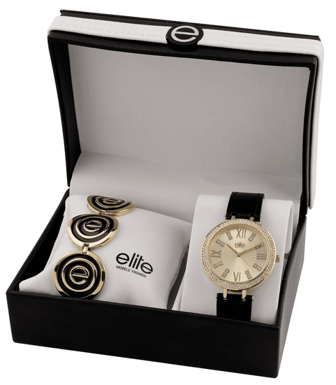 Elite Models dámská sada hodinek a náramku E55072-101