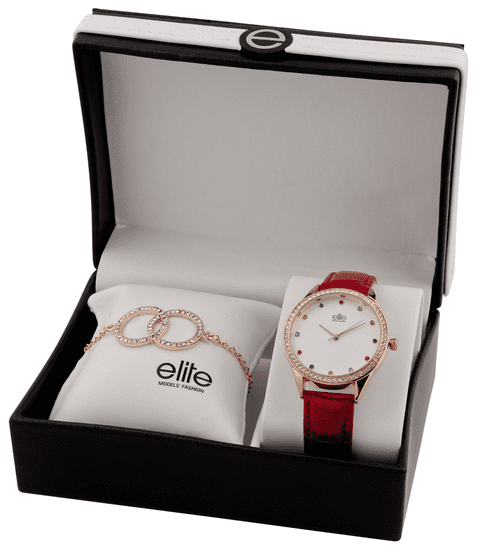 Elite Models dámská sada hodinek a náramku E55072-809