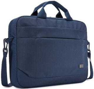 elegantní taška na notebook case logic advantage 14 palců přední kapsa na mobil polstrovaný popruh na rameno kapsa na tablet