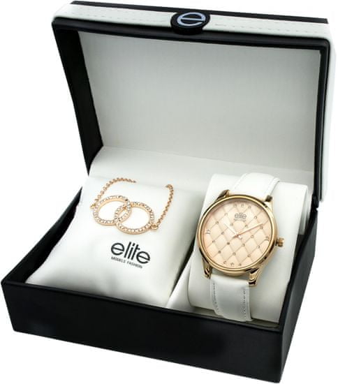 Elite Models dámská sada hodinek a náramku E54432G-812