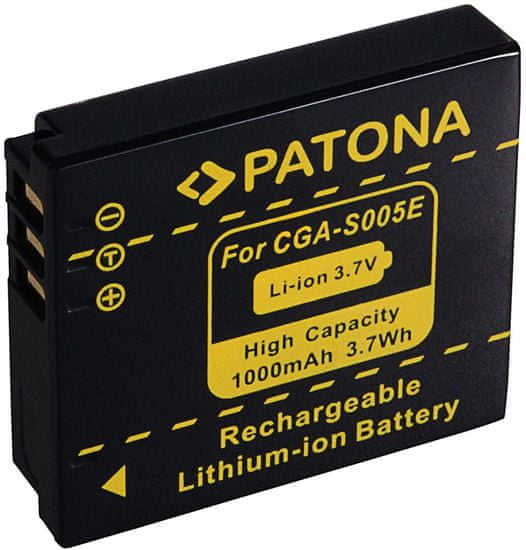 PATONA Baterie pro foto Panasonic CGA-S005 1 000 mAh PT1041