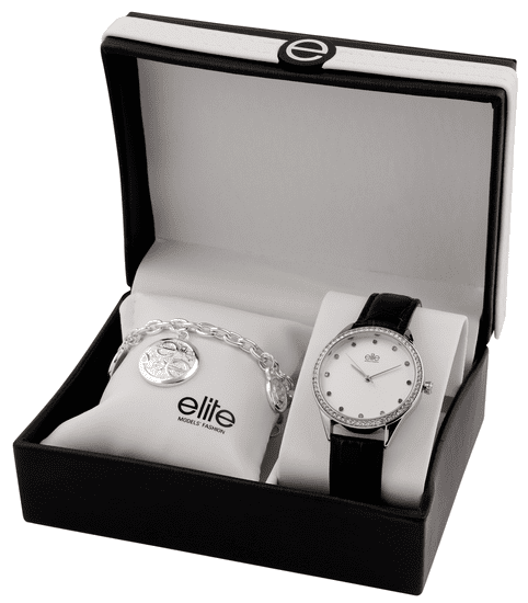 Elite Models dámská sada hodinek a náramku E55072-203