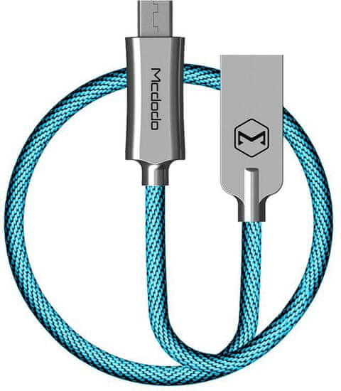 Mcdodo Knight Micro USB datový kabel, 1,5 m, modrá, CA-4403