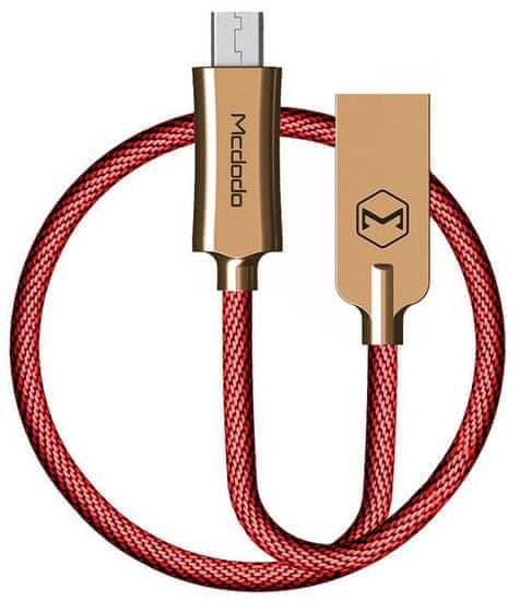 Mcdodo Knight Micro USB datový kabel, 1 m, červený, CA-4404