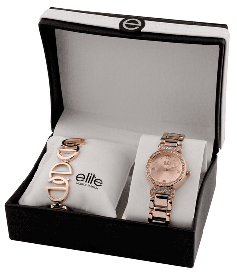 Elite Models dámská sada hodinek a náramku E53684-812