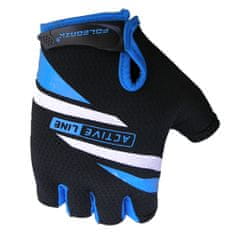 POLEDNIK Cyklistické rukavice Active modré - velikost S 