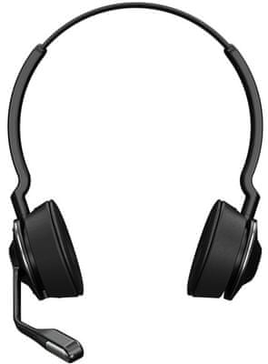Jabra Engage 65 call centrum zajelnyomás hallásvédelem PeakStop alacsony súly hosszú üzemidő titkosítás