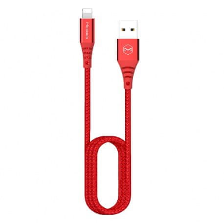 Mcdodo Flash Lightning datový kabel, 1,8m, červená, CA-5097