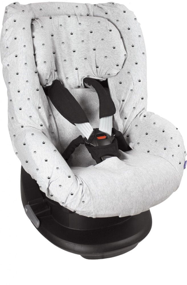 Dooky Seat Cover Group1 Light Grey Crowns